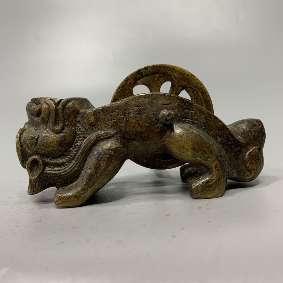 Collectible Vintage Tools - Porta Inchiostro in Ottone Antico con