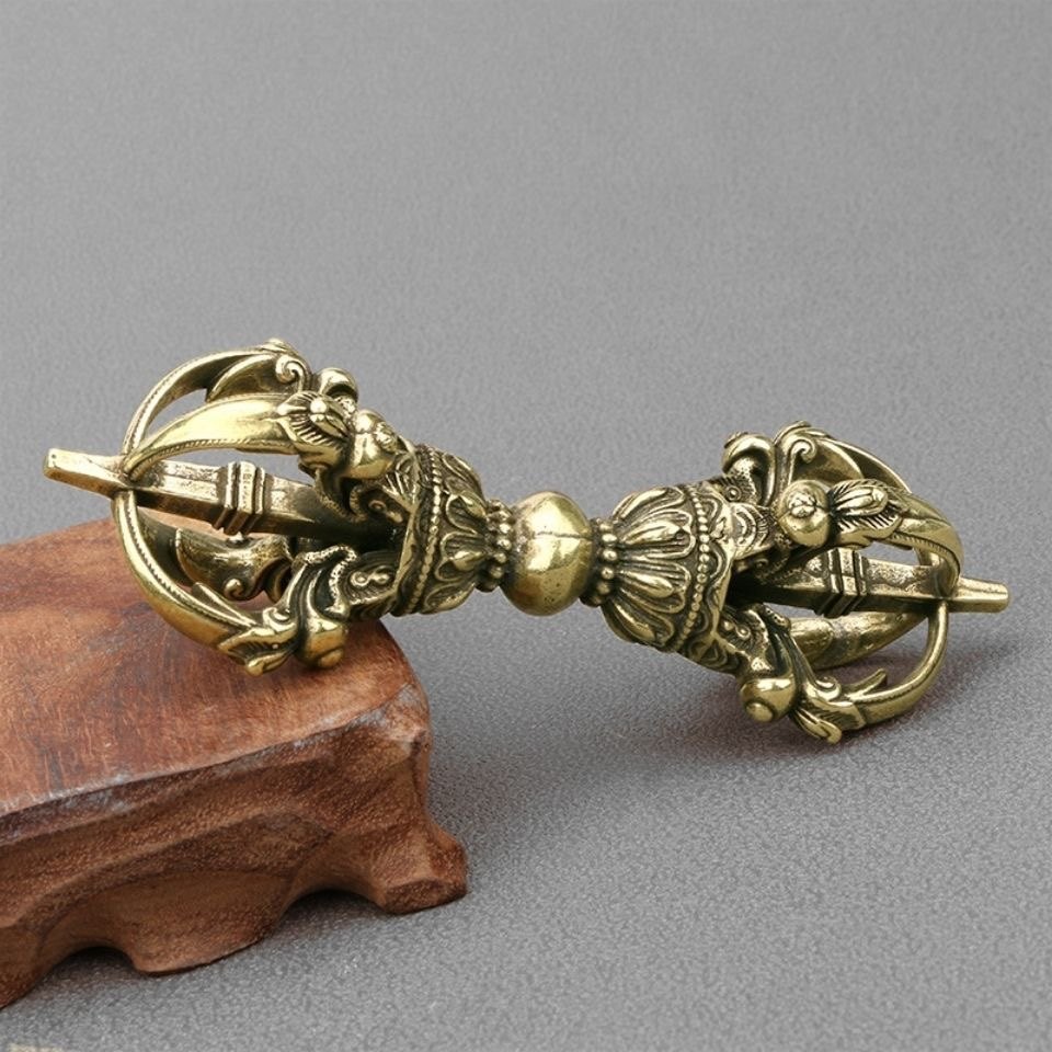 Collectible Vintage Tools - Vajra Tibetano in Ottone Puro Vintage,
