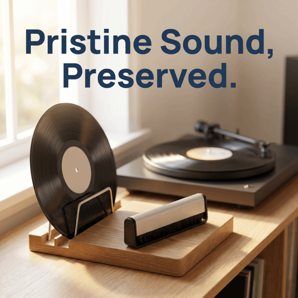 Vinyl Record Cleaner - Spazzola Antistatica per Pulizia Dischi in