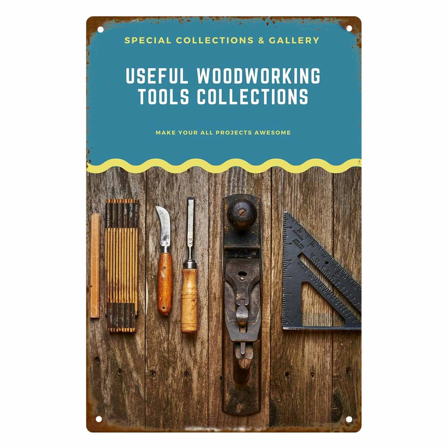 Collectible Vintage Tools - Insegna da parete vintage in metallo